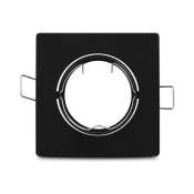 Support de spot carré orientable noir 85 mm Miidex