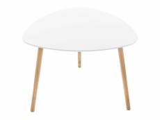 Table d'appoint design mileo - diam. 60 x h. 45 cm - blanc