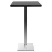 Table de bar design carrée noire L60 cm jory - Noir