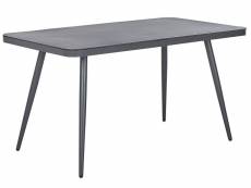 Table de jardin en aluminium gris 140 x 80 cm lipari