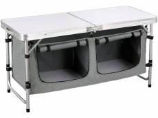 Table de pique-nique pliante.table en aluminium.cuisine de camping.120x47x62cm