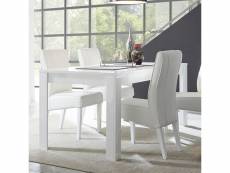 Table salle à manger design blanc laqué sandrea