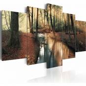 Tableau forêt d'automne brune - 200 x 100 cm