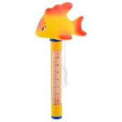 Thermomètre à eau, thermomètre de piscine, jauges de température de dessin animé d'animal mignon avec poisson rouge à ficelle