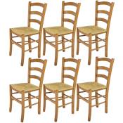 Tommychairs - Set 6 chaises venice pour cuisine, bar