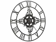 Vidaxl horloge murale argenté 78 cm métal 321457