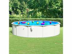 Vidaxl piscine ronde avec parois en acier 550x120 cm blanc