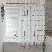 1pc rideau de douche en peva motif simple joli– rideau de baignoire imperméable beau - rideau de bain facile d'entretien - 180180cm