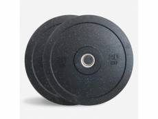 2 x 20 kg poids en caoutchouc cross training olympic barbell bumper hd dot