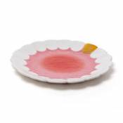 Assiette de présentation Teeth / Céramique - Ø 33 cm - Seletti rose en céramique