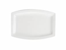 Assiette rectangulaire olympia whiteware 320 mm - lot de 6