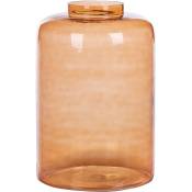 Beliani - Vase Décoratif en Verre Orange Transparent