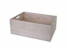 Boîte en bois hwc-c20, style shabby ~ 60x40x24cm,