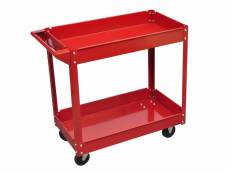 Chariot servante d'atelier charge 100 kg rouge outils