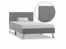 Chic lits et accessoires categorie koweït cadre de lit gris clair tissu 90 x 200 cm
