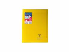 Clairefontaine - cahier piqûre koverbook - 24 x 32 - 96 pages seyes - couverture polypro translucide - jaune