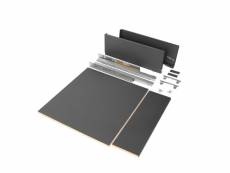 Emuca kit de tiroir pour cuisine et salle de bain vertex de hauteur 178 mm avec panneaux incluses., 600, gris anthracite, 1 ut. 3173435