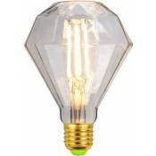 Ersandy - Led Ampoules Vintage Ampoule 4W Diamant Edison Ampoule G95 220/240V E27 Spécialité Ampoule Décorative (Transparent) [Classe énergétique d]