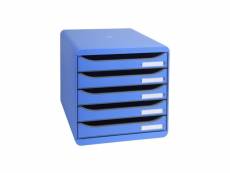 Exacompta module de classement big box - 5 tiroirs - bleu glacé punchy 408080