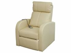 Fauteuil de massage confort relaxant massage chauffage massant détente beige helloshop26 1702003