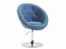 Fauteuil oeuf capitonné design en tissu rembourré bleu chaise bureau réglable fal10046