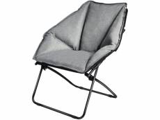 Giantex chaise pliable rembourrée en forme hexagone chaise de salon rangement pratique moon chair 60 x 60 x 87cm