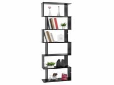 Hombuy® étagère à livres/meuble de bibliotheque 6 étage-noir 70×24×190,5cm
