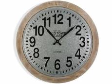 Horloge bois et métal old town 70 cm