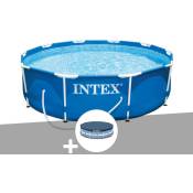 Kit piscine tubulaire Intex Metal Frame ronde 3,05 x 0,76 m + Bâche de protection