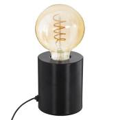 Lampe de Chevet Ampoule avec Socle en Métal - Couleur Unie - SILUMEN - Noir - Noir - Argent - Cuivre