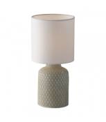 Lampe de table Ravello 1 ampoule Tissu,céramique Gris