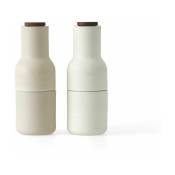 Moulin à sel et moulin à poivre sable et blanc Céramique Bottle Grinder - Audo