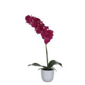 Orchidée artificielle violette en pot H60
