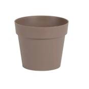 Pot rond Toscane - 20x17cm - 3L - Taupe EDA plastiques