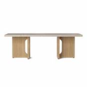 Table basse Androgyne Lounge Wood / 120 x 45 x H 37.8 cm - Base bois - Menu beige en bois