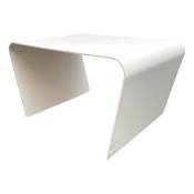 Table basse de jardin aluminium blanc L68xl49cm H40cm