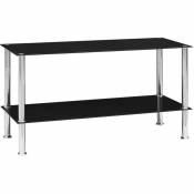 Table basse Noir 110x43x60 cm Verre trempé Vidaxl