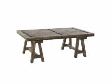Table basse rustique en bois d'orme