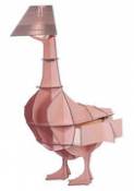 Table de chevet Junon / Lampe - 1 tiroir / L 76 x H 95 cm - Ibride rose en plastique