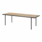 Table rectangulaire Wooden / 240 x 85 cm - Chêne & acier - valerie objects noir en bois
