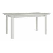 Table Victorville 118, Blanc, 76x90x160cm, Allongement,