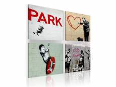 Tableau banksy - inspiration urbaines taille 80 x 80 cm PD8299-80-80