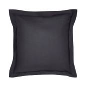 Taie d'oreiller volant en Coton Noir 63x63 cm