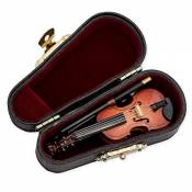 TOOGOO Cadeaux Violon Musique Instrument Miniature Replique avec Etui,8 x 3cm