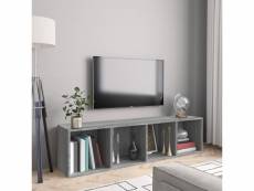 Vidaxl bibliothèque|meuble tv sonoma gris 143x30x36