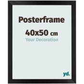 Your Decoration - Cadre photo 40x50 cm - Cadre d'affiche en bois avec verre acrylique - antireflet - excellente qualité -Noir Mat. - Noir Mat
