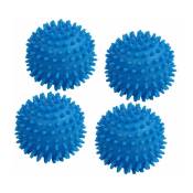 Zhuoxuan - 4Pcs-Set Boule de séchage bleue réutilisable, boule adoucissante en tissu