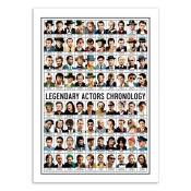Affiche 50x70 cm - Legendary actors chronology - Olivier Bourdereau