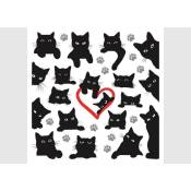 Ag Art - Stickers avec des chats noirs - 1 planche