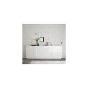 Azura Home Design - Buffet 4 portes jupiter blanc laqué